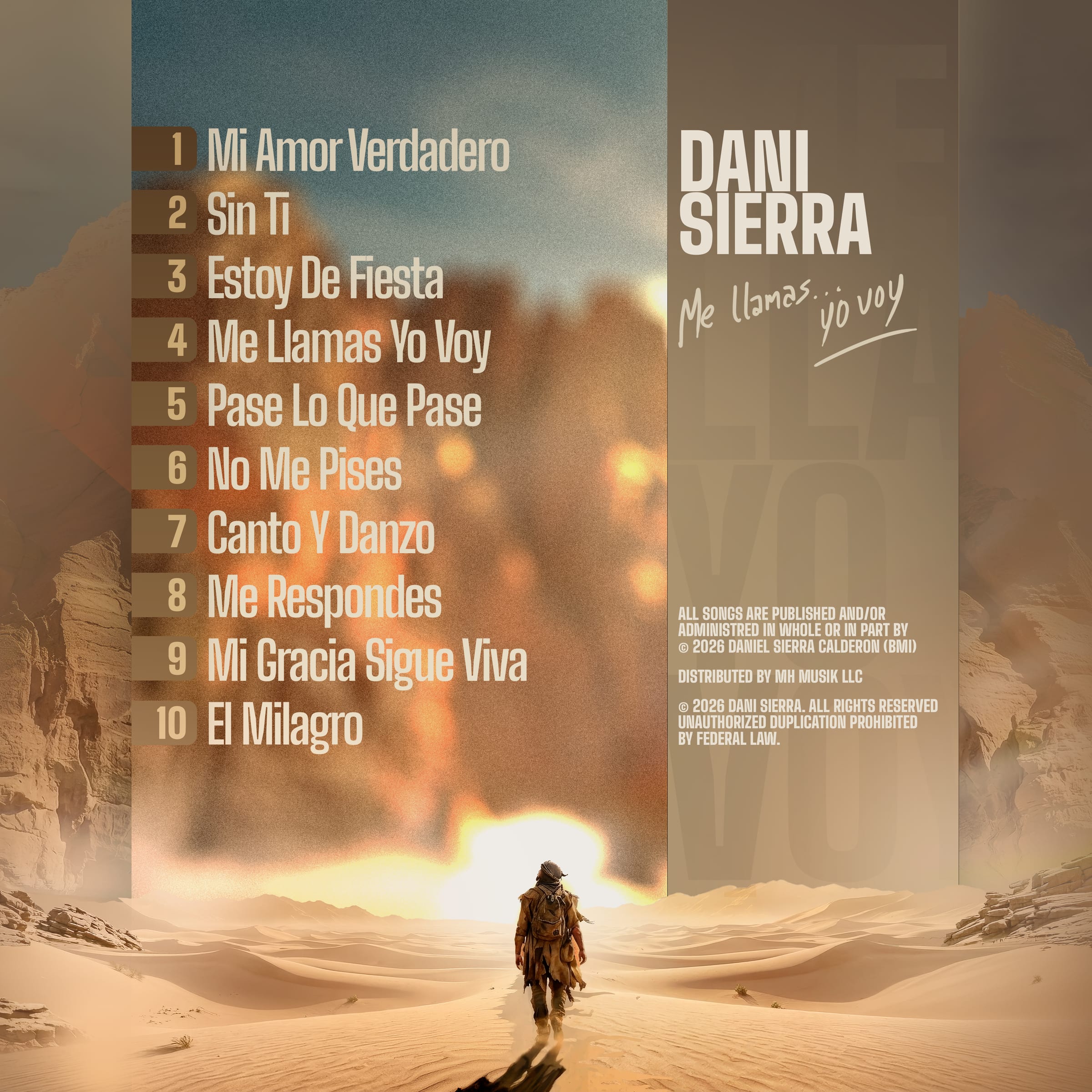 Dani Sierra — Contraportada del álbum